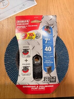 Diablo Steel Demon Grinding & Polishing Flap Disc - Blue and Red Packaging